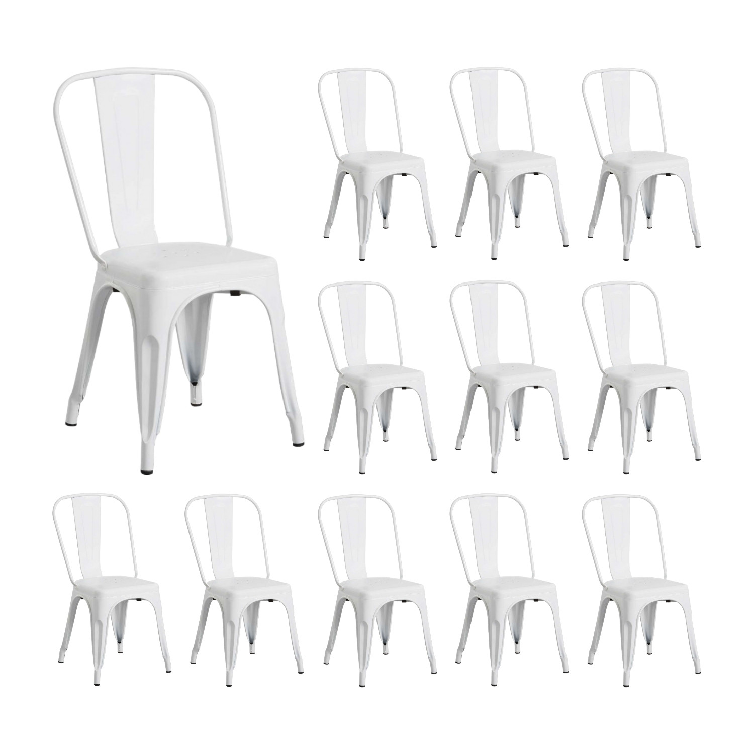 Pack 12 Sillas Industriales Strong 45x54x85cm Thinia Home Sillas de Comedor 1
